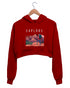 Quirkipedia EXPLORE TRAVEL Wanderlust Womens Crop Hoodies